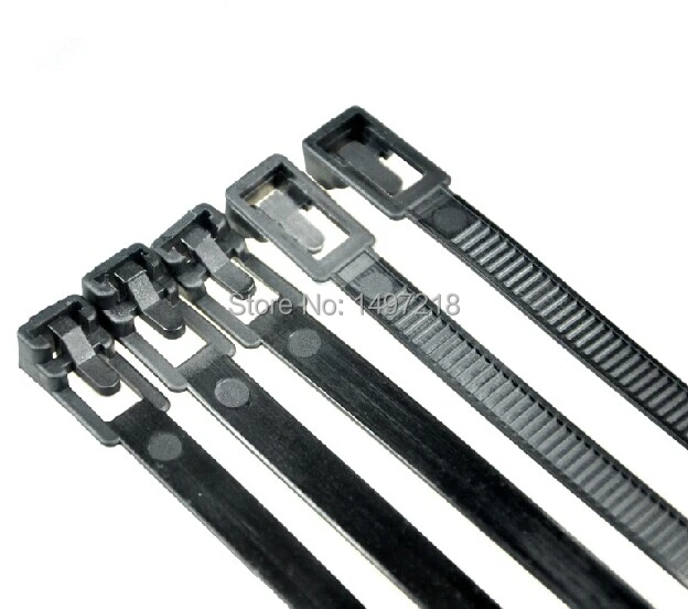 Free Shipping New 2014 High quality 100 pcs/lot 3.6x150mm Releasable Plastic Nylon Cable Tie Zip Ties Black
