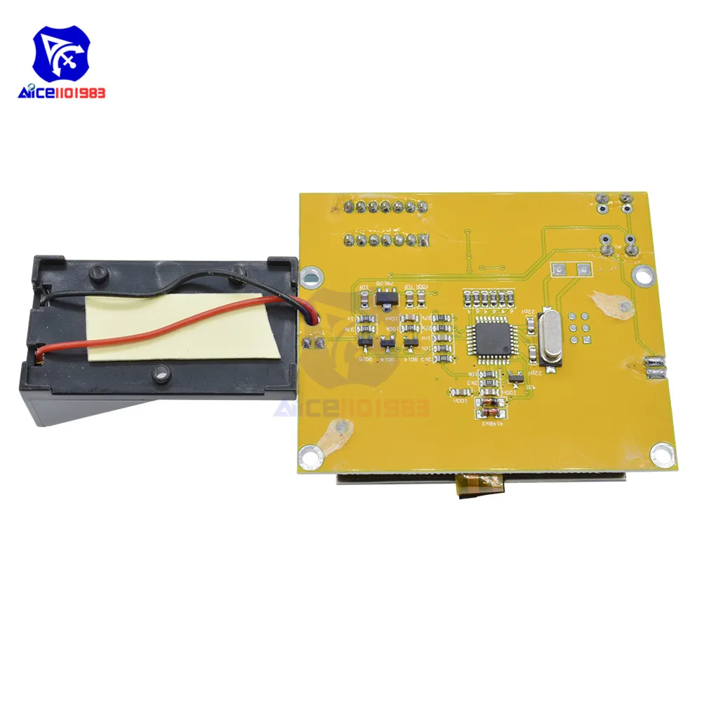 LCR-T4 Mega328 Digital LCD Transistor Tester Diode Triode Capacitor Meter MOS/PNP/NPN LCD Tester Monitor with Battery Holder