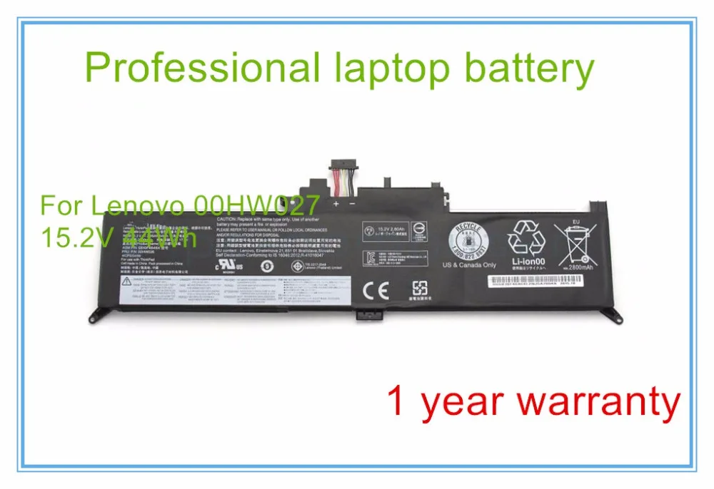 

Original Laptop Battery for 00HW027 AMS FB10F46465 15.2V 2.95AH 44WH 4ICP5/54/88