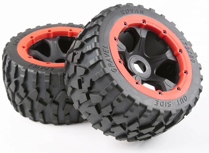 gravel off-road tires and wheels assembly kit for 1:5 KM ROVAN ROFUN HPI BAJA 5B