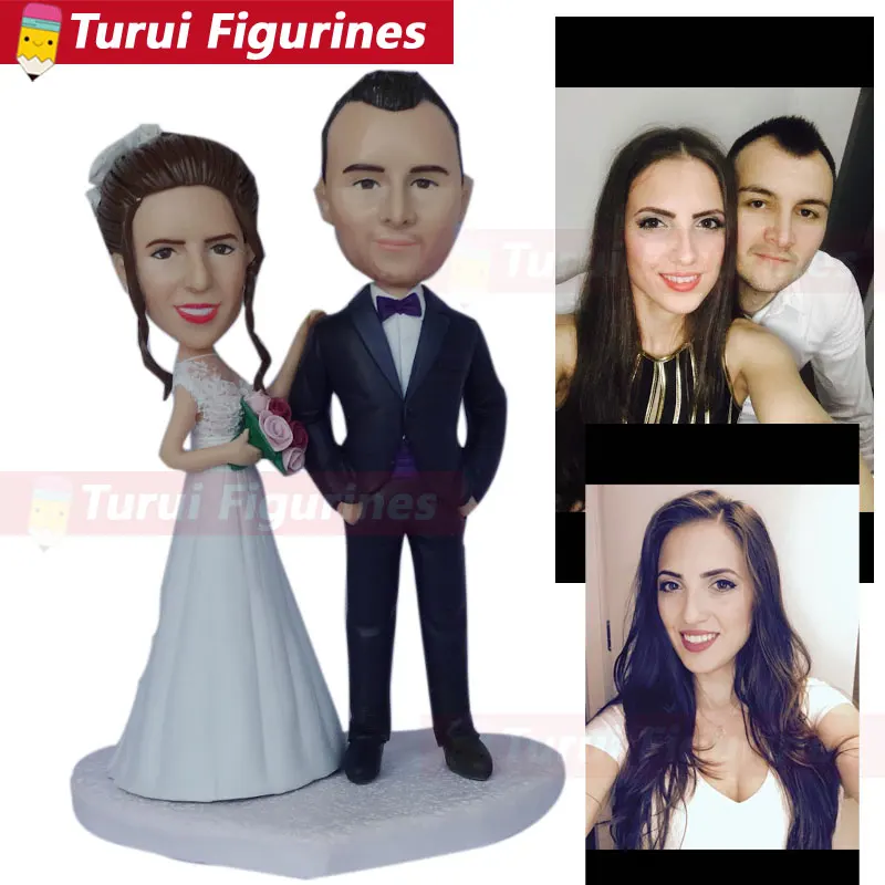 Bobble Head Figures collectible figurines wedding cake topper custom costume clothing personalized bobblehead dolls figurines