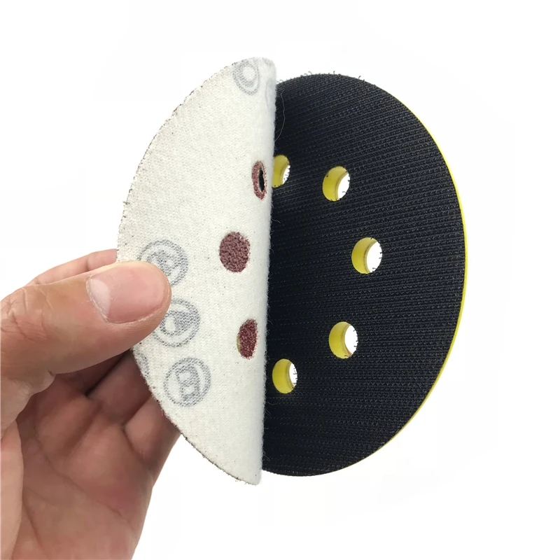 Наждачная бумага 5 дюймов 125 мм 8-Hole 40-2000 Grit алюминиевый оксидный крюк и петля сухие шлифовальные диски для Dremel шлифовальный инструмент для полировки 10 шт.