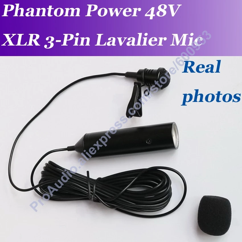 

MICWL ME5 кардиоидный микрофон фантомное питание XLR 3-контактный петличный микрофон с зажимами для лацканов ветрозащитный кабель 5 м