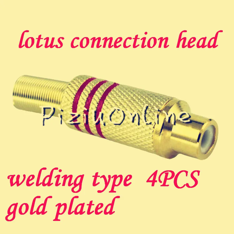 

4 шт. YT132, высококачественный Позолоченный разъем RCA, два цвета, полукрасный и черный, гнездовой разъем RCA, бесплатная доставка