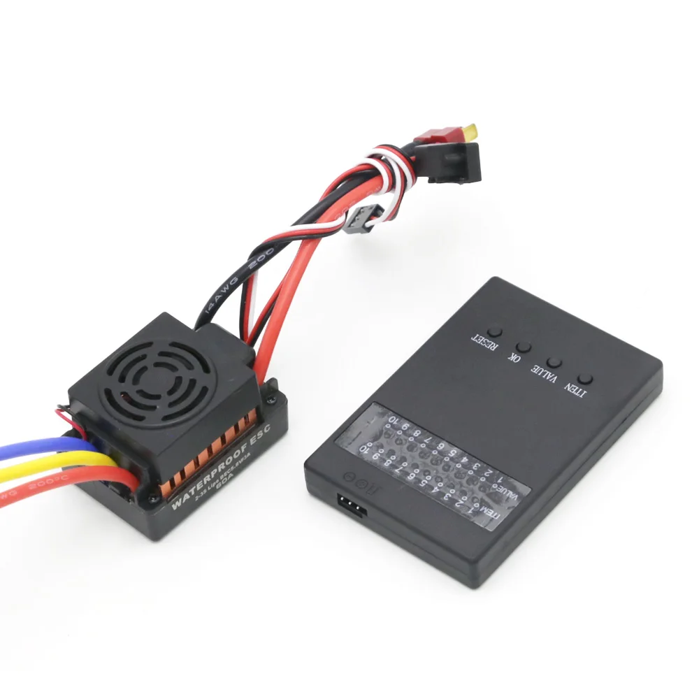 Upgrade Rc Waterproof 3650 3900KV RC Brushless Motor 60A ESC Programmer for 1/10 RC Car Truck Motor kit