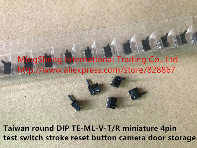 Original new 100% import round DIP TE-ML-V-T/R miniature 4pin test switch stroke reset button camera door storage