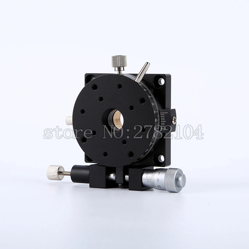 Imagem -04 - Micrômetro Giratório Manual da Tabela Deslizante da Carga Pesada Precisão Ajustar a Plataforma do Ângulo Rsp60-l Ótico Eixo r 60 mm 24 360 Graus