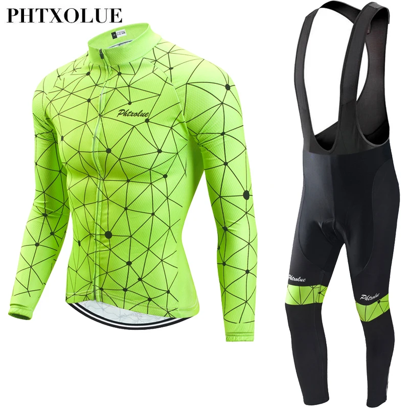 Phtxolue Men Winter Thermal Fleece Cycling Clothing Cycling Sets Bike Kit Cycling Jersey Set Bicycle Jerseys MTB Bicycle Wear