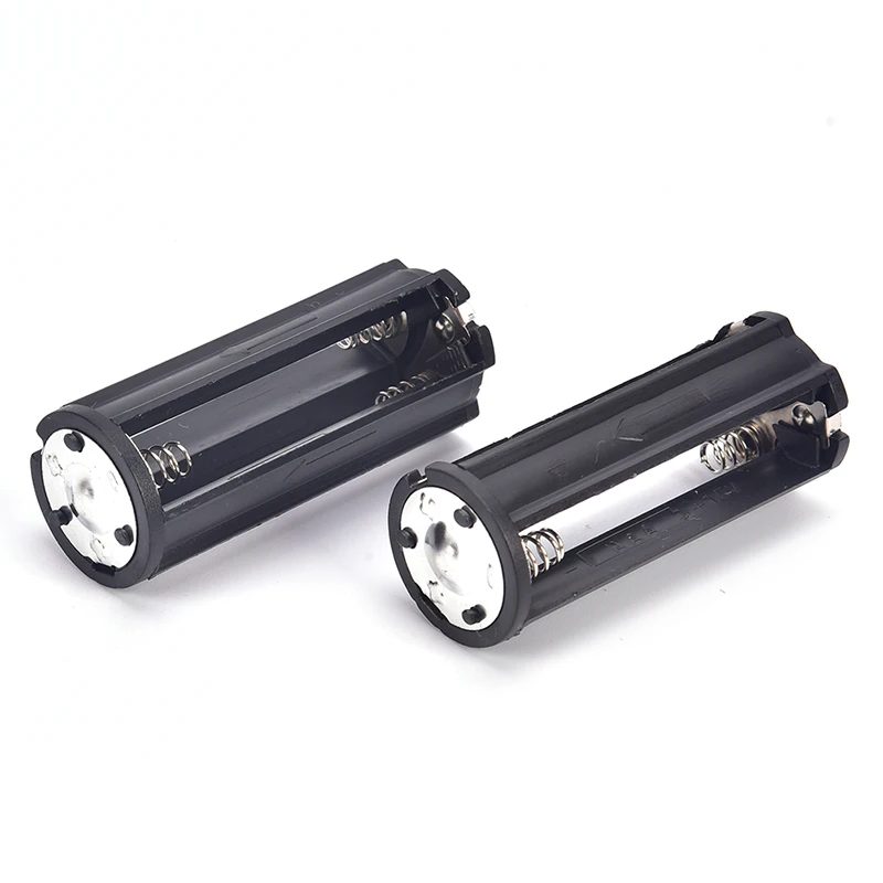 2Pcs/lot Battery Holder for 3x AAA Battery Box Holder Batteries Case For 1.5V Pole Black For Soldering Storage Box