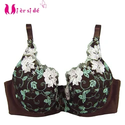 Mierside Sexy Bra Soft Cotton Padded with Lace Embroidery Women Underwear 34B 38B