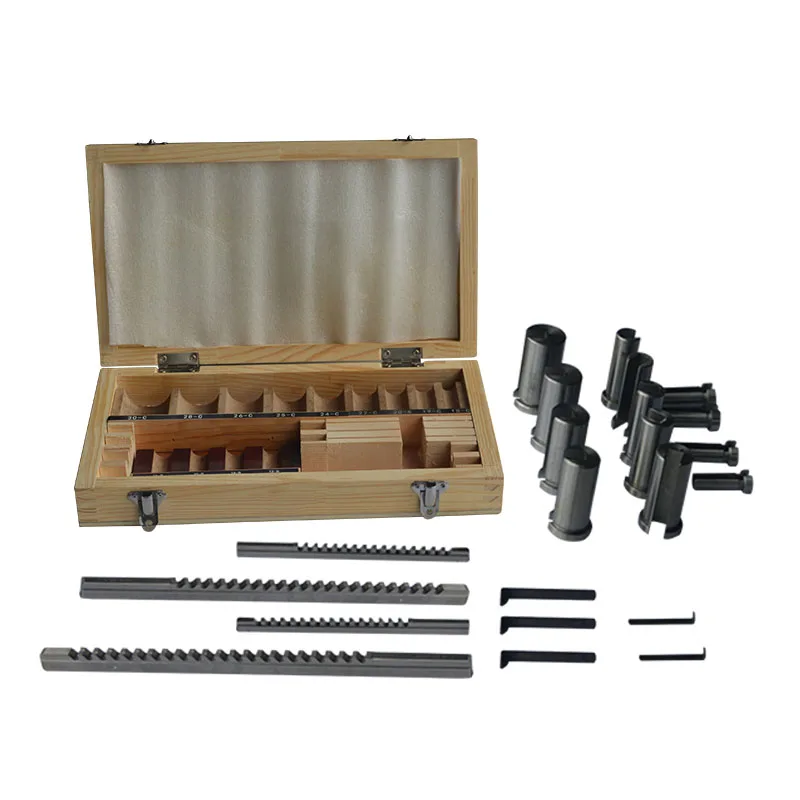 22pcs Keyway Broach Set HSS Metric Keyway Cutting Tool for CNC Machine