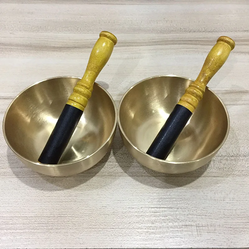 Japanese Copper Singing Bowls with Pillow and Striker, Hand Hammered Chakra Meditation, Buddha Magic