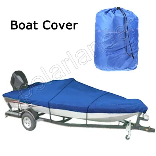 Hot Sell Heavy Duty 210D Speedboat Fishing Boat Cover Accessories V-Hull 17 18 19 ft Sunproof Waterproof UV Protected cloth Blue