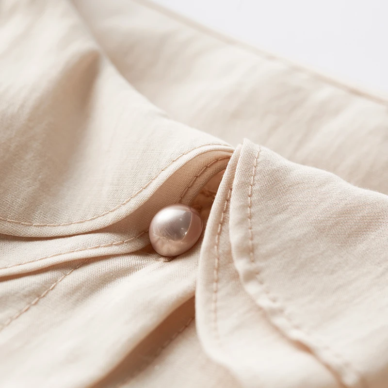 ARTKA-Blusa holgada de gasa con manga farol para verano, camisa con cuello doble con volantes, Estilo Vintage elegante, SA11298X, 2019