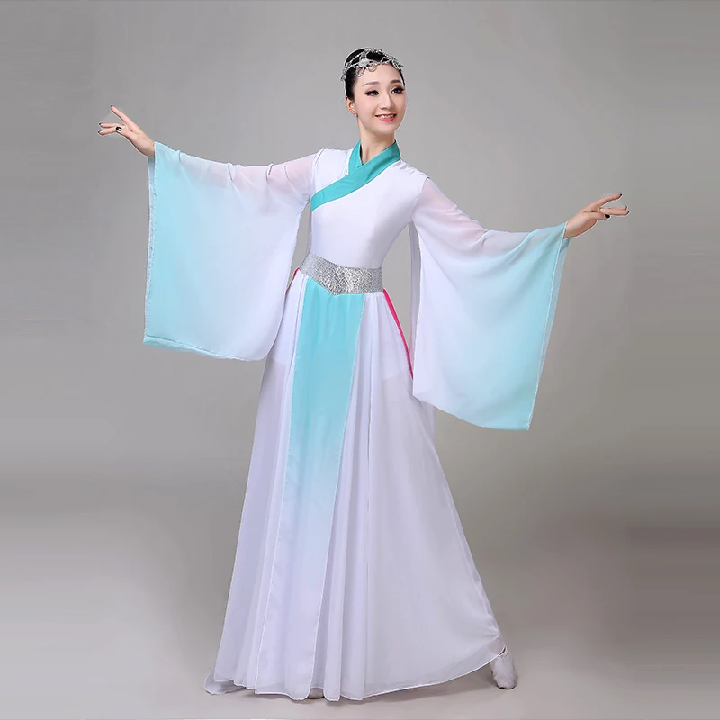 Chinesische Hanfu klassischen tanz kostüm weibliche elegante Chinesische wind gaze traditionellen chinesischen tanz kostüm