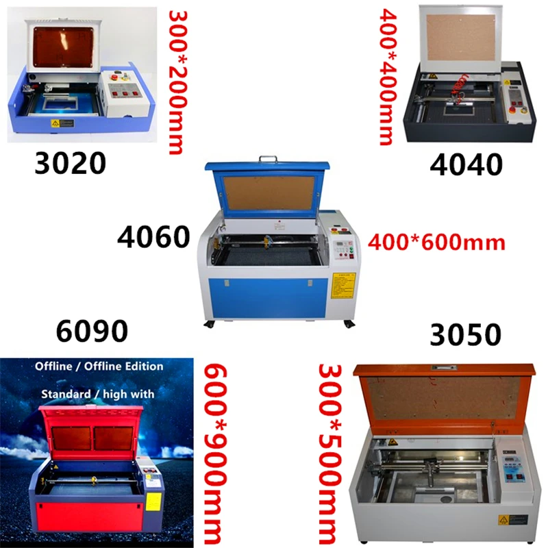 Macchina per incisione laser CO2 di spedizione gratuita 4060 macchina per incisione laser 60w macchina da taglio laser macchina da taglio acrilica