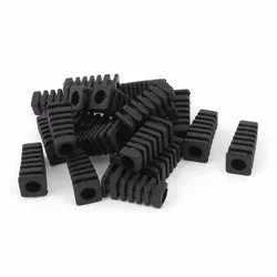 20pcs 27x9x6mm Rubber Square Strain Relief Cord Boot Protector Cable Sleeve Hose Cable Gland Connector Aviation Plug Power Tool