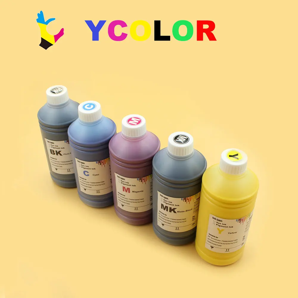 

5color 1000mlPigment ink For T3000 T5000 T7000 for Epson SureColor T3200 T5200 T7200 T3270 T5270 T7270 T3070 T5070 T7070 printer