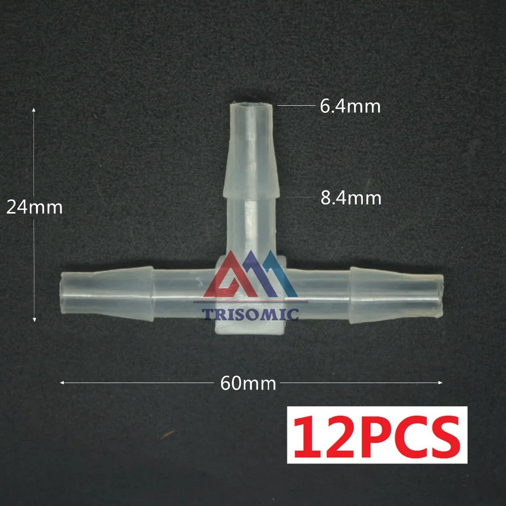 

12 шт., Т-образный соединитель для аквариума, 6,4 мм
