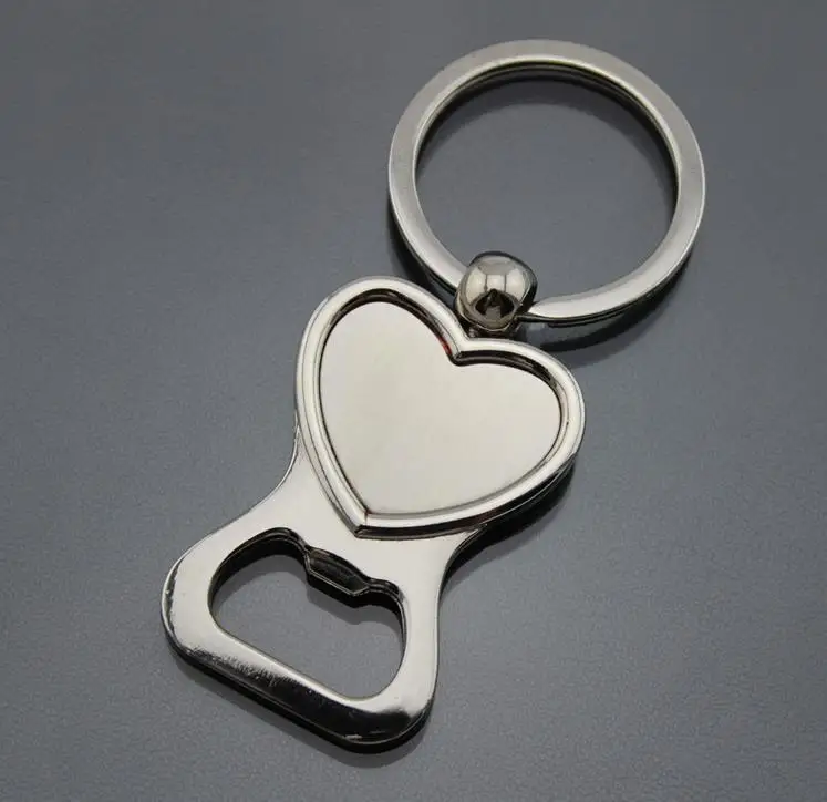 Personalized Wedding Gift for Guest Love Heart Bottle Opener Keychain Personalized Wedding Party Favor Giveaway with Organza Bag