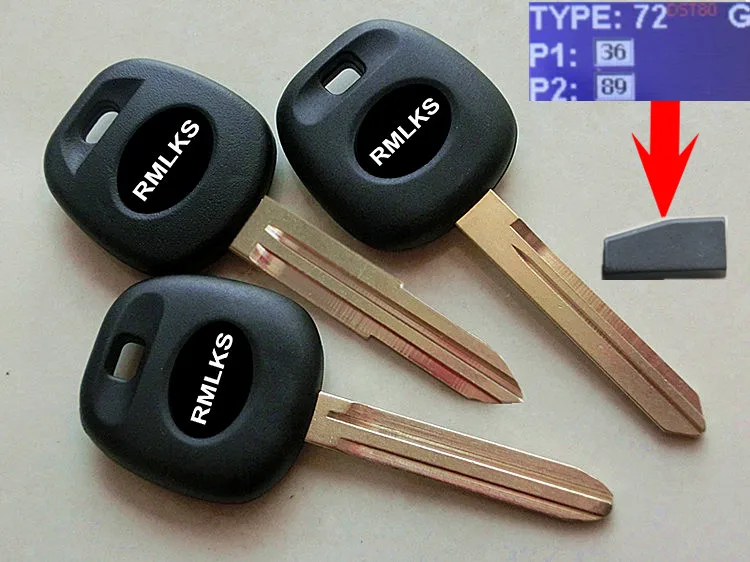 

RMLKS Transponder Key Fob With 72G G Chip Fit For Toyota RAV4 PRADO Camry Reiz Highlander Yaris Corolla Uncut Key Blade