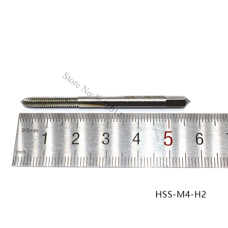 10PCS HSS Tap Straight Flute Machine Thread Tap M3x0.5 M4x7 M5x0.8 Right Hand Screw Thread Metric Tap Drill Machine Tool