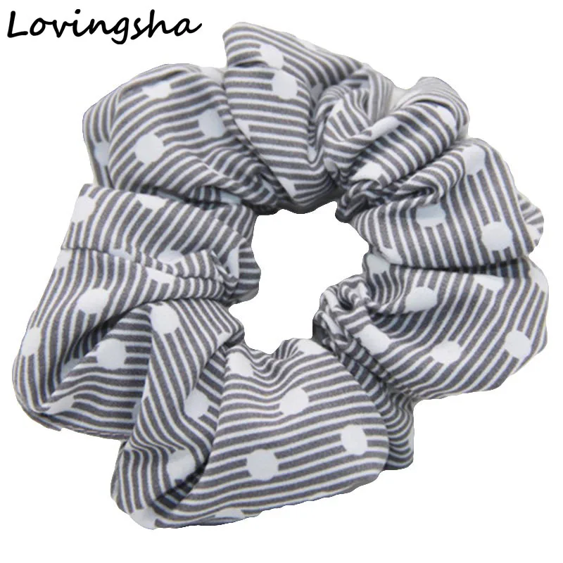 5Pcs/Lot Women Accessories Girl Scrunchie Dot Design  Lady Hair Tie Ponytail Hair Holder Rope Fashion Hair Accessories NF003