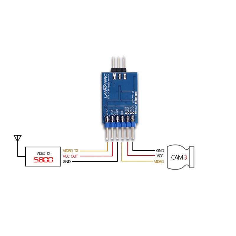 1pc 3 channel Video Switcher Module 3 way Video Switch Unit FPV Camera for Multicopter Drones 5.8G FPV transmitter and camera