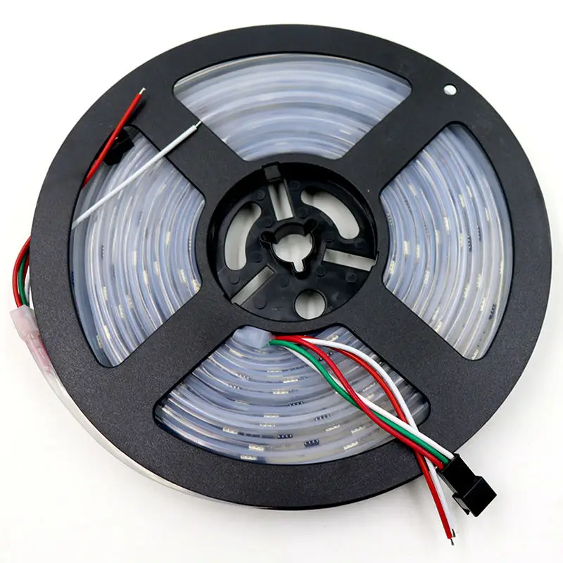 

5M WS2811 Светодиодная цифровая лента, вход 12 В постоянного тока, WS2811 IC (25 масштаб);10 шт. IC и 30 шт. 5050 SMD RGB светодиодов; водонепроницаемая силиконовая трубка