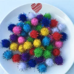 100 sztuk 20mm kolorowe pompony Mini puszyste miękkie Pom Poms puszyste pluszowe piłka dziecko zabawki ręcznie robione dekoracje ślubne DIY Craft dostaw