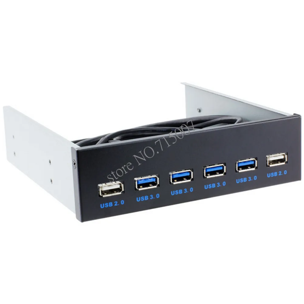 20Pin Motherboard to USB 3.0 + 2.0 6 Ports Front Panel internal Bracket 4 5.25