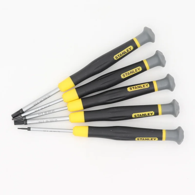 Stanley precision mini hexagon screwdriver micro hex screw driver wrench tools 0.9mm 1.3mm 1.5mm 2.0mm 2.5mm 3.0mm magnetic tips