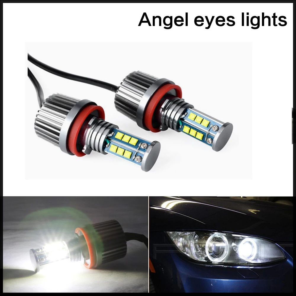 2x 120W H8 LED Angel Eye Halo Ring Marker Light Replacement Bulb Upgrade kit for 09-13 E90/E91/E92/E93(320 325 328 330 335 M3)