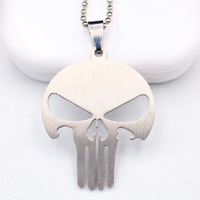 2pcs Titanium Steel Flat Skull Pendant Hip Hop Style Metal Accessories DIY Charms For Jewelry Crafts Making 41*32mm A1958