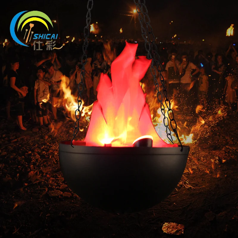 Hanging type Top Flame Light Halloween Decoration for Party House Bar Brazier Lamp Artificial Flame Fake Fire Free Shipping