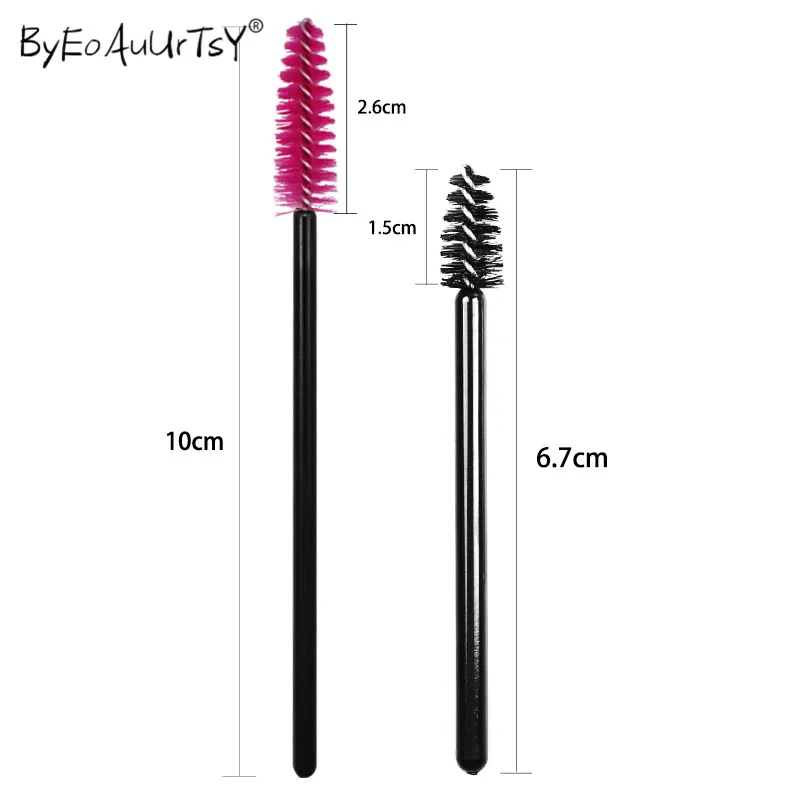 50pcs/pack Disposable Eyelash Brush Mascara Wands Applicator Eyelash Comb Makeup Brushes Individual Lash Removing Swab Micro