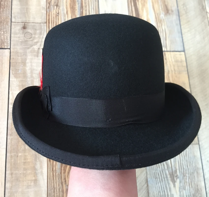 Derby Hat/ Men\'s Wool Vintage Traditional Bowler Felt Hat / Cabaret Chaplin Sherlock Watson Hat