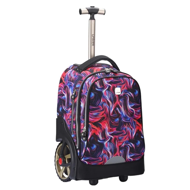 New kids cartoon trolley bag on Big wheels children Trolley suitcases school bags boys&girls cute mala Rolling luggage bag