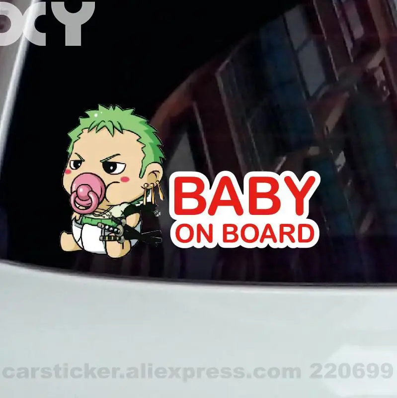 Baby on Board Funny Cute Car Window Cartoon Stickers Decals 7.3\