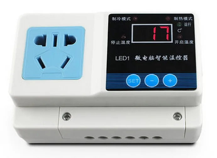 2kW/5kW output Digital thermostat Suhu controller dengan 2 saluran output dengan 200 cm suhu sensor