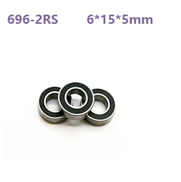 

500pcs/lot 696RS 6x15x5mm 696-2RS 696 2RS RS 6*15*5mm Double rubber cover Deep Groove Ball Bearings Miniature Mini bearing