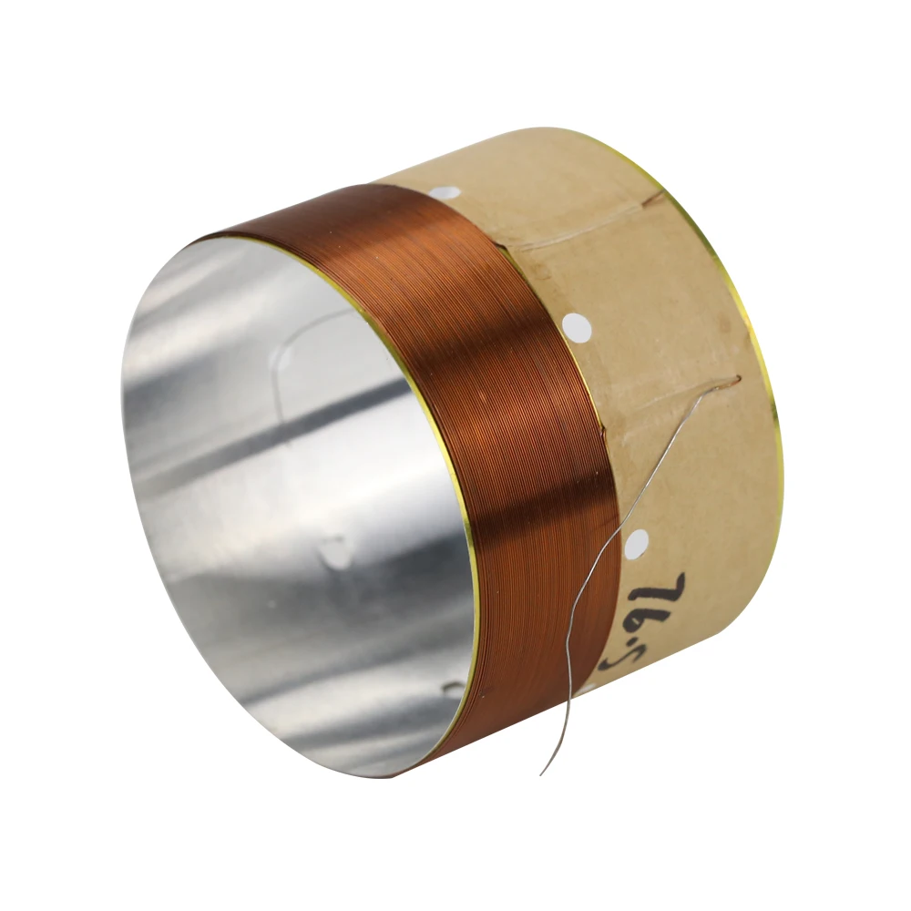 GHXAMP 76.5 مللي متر باس صوت لفائف 8OHM الأبيض الألومنيوم الصوت منفذ الهواء حفرة ل 10-18 بوصة مضخم صوت المتكلم repairss DIY 1 أزواج