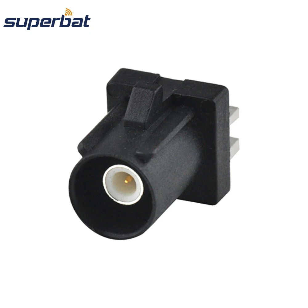 Superbat-Car Rádio Conector RF para Aplicações Sem Fio e GPS, Male Mount, Male End Launch, Fakra A, Preto, 9005, 10Pcs