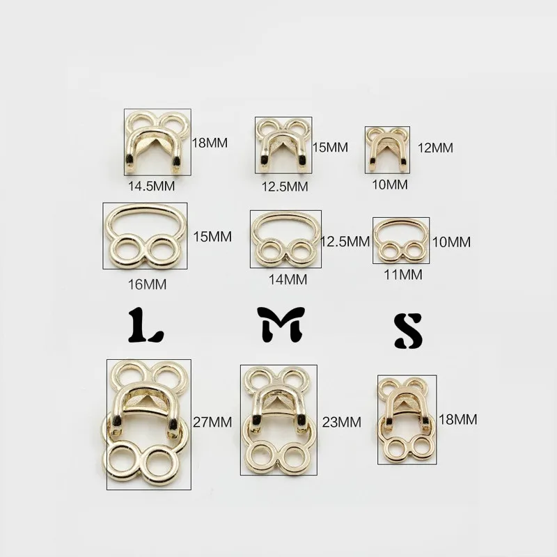 10 pairs/lot Combined Button For mink coat invisible Hook button For Overcoat Plating Color Alloy Fastener Buckle Sewing supply