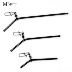 MNFT 20Pcs Anti Tangle Booms Strong Snap Small Style Brass Tube Bent Sea Fishing Tackle Coarse Fishing Size 5/7/9CM