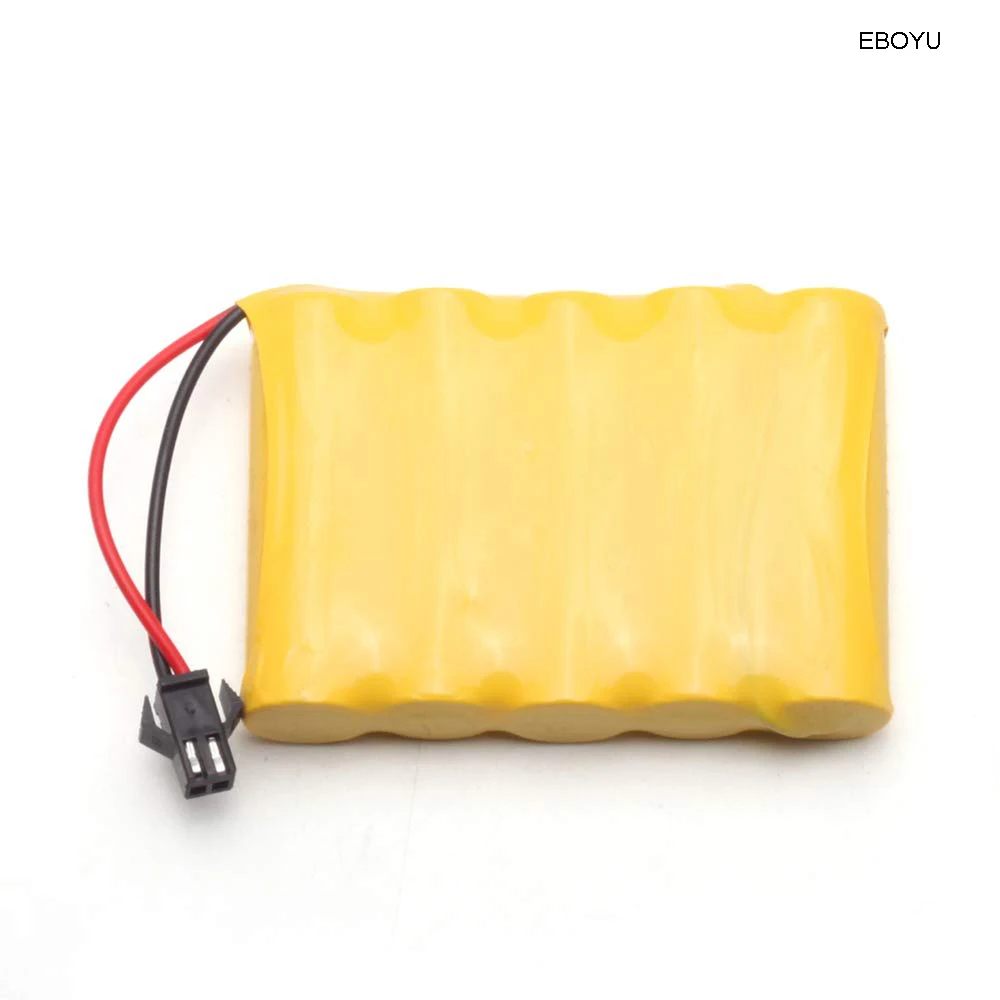 EBOYU 6V 700mAh Ni-Cd Battery with SM 2P Connector for WPL B1 B24 B16 C24 C14 RC Truck 2.4G 4WD RC Crawler RC Car