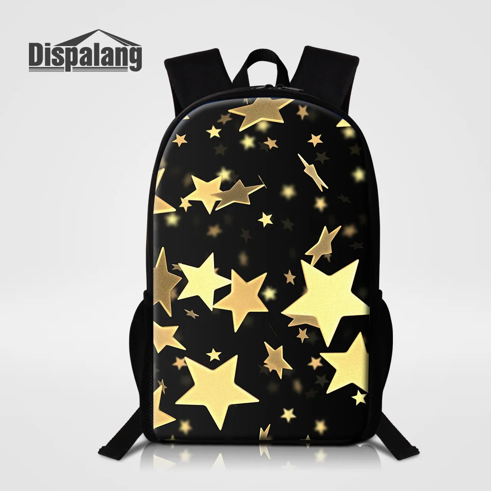 Gold Stars Printing School Backpack For Primary Students Girl New Fashion Schoolbag Children Custom Logo Bookbags Womens Bagpack