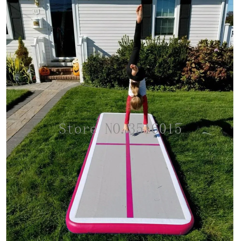 Airtrack Air Track Tapetes para gimnasia Alfombra inflable para gimnasio Edición en el hogar Piso de aire 3.3'x 9.8' x 4" (1x3x0.1M)