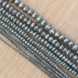 Natural Pyrite Faceted Rondelle Beads 15inch per strands ,For DIY Jewelry Making !We provide mixed wholesale for all items!