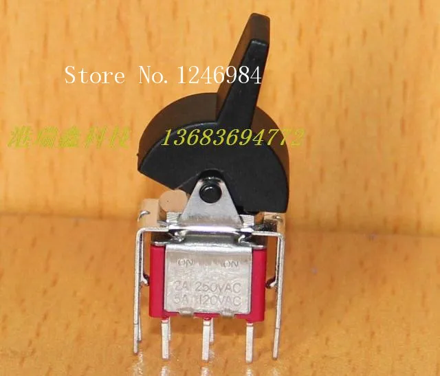 [SA]P13 pin dual six foot two tranches black handle toggle switch toggle switch Q13 3MD1 Deli Wei--50pcs/lot